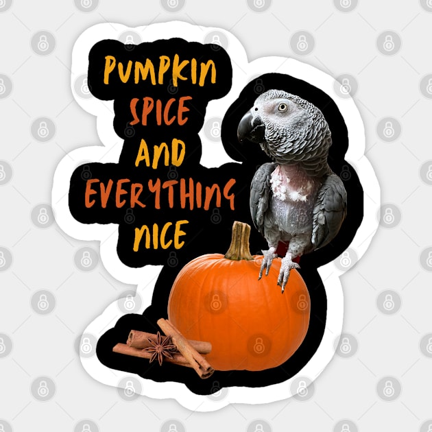 Einstein Parrot / Pumpkin Spice and Everything Nice Sticker by Einstein Parrot